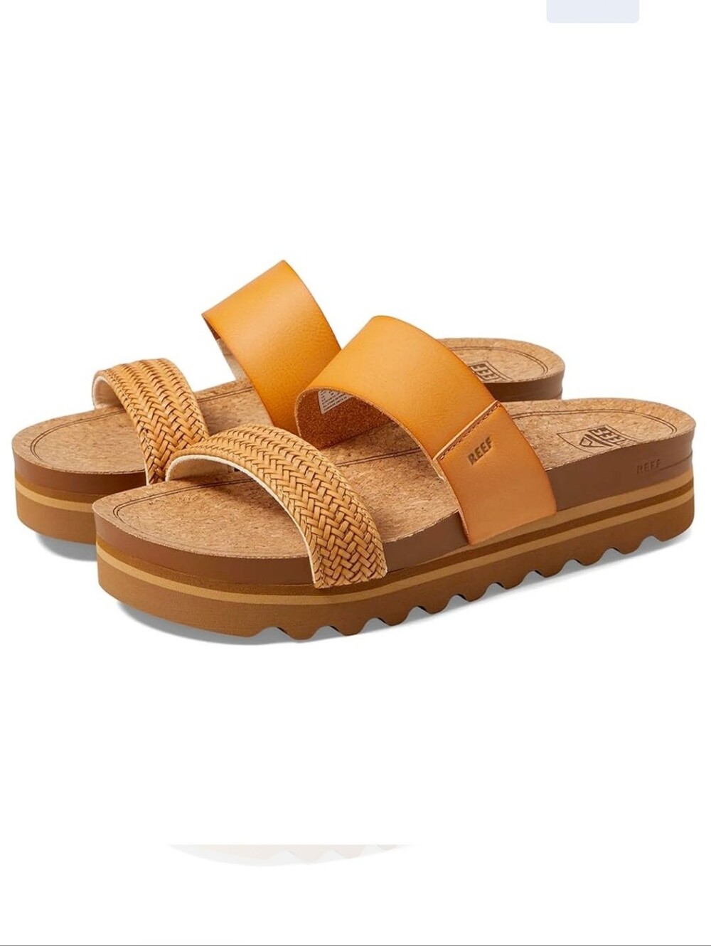 Reef Cushion Vista Hi Women's Sandals - Natural Braid Size 8 Women's